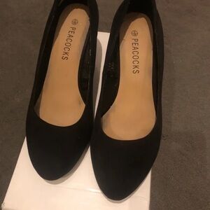 Peacocks Women's Black Heels